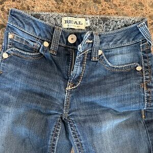 Ariat girls Dark Blue Boot Cut Jeans trouser size 10